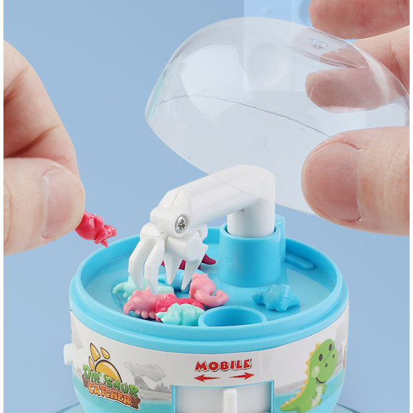 Barnens mini-klorgrepp, leksaksgrepp, dinosaurie-prisspel, miniatyrartiklar, födelsedagspresenter för pojkar och flickor, fingrarleksaker blue