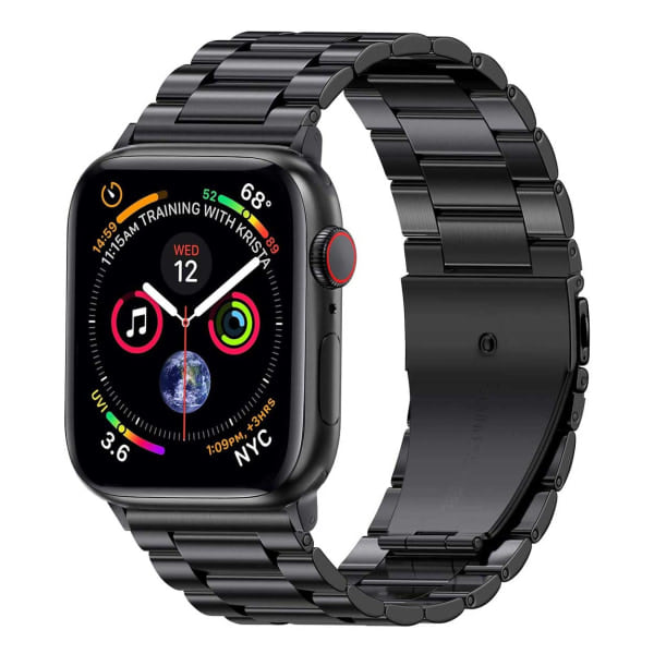 Apple Watch 38/40/41 Link Armbånd Metal Sort Sort