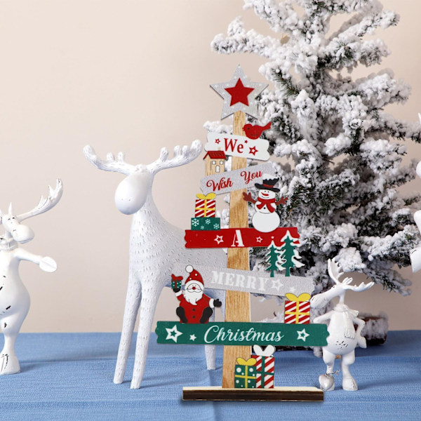 Julbordsskylt i trä Julborddekoration Jultomtebordsskylt Juldukning Julfest B