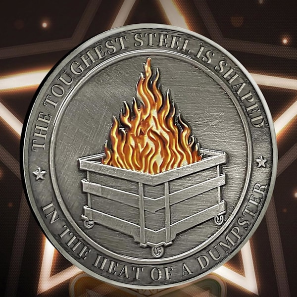 Trash Can Challenge Coins, Skrivbordstillbehör, Roliga Challenge Coins, Dubbelsidiga Roliga Medaljer