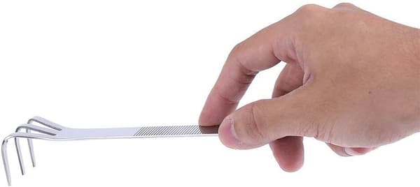 8,3\" Trädgårdsskrapa i Rostfritt Stål med 3 Tänder för Plantering