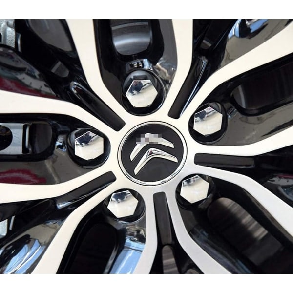 4 stk/sett 60mm Bilhjul Navkapsler Senter For Citroen-STØRRELSE: Svart