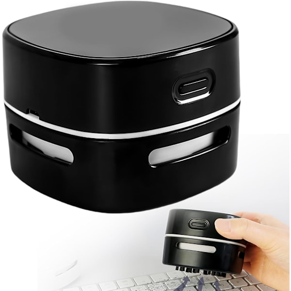 ®RisingFF Mini støvsuger, mini bordstøvsuger genopladelig via USB, kraftig 360° rotation, trådløs håndstøvsuger