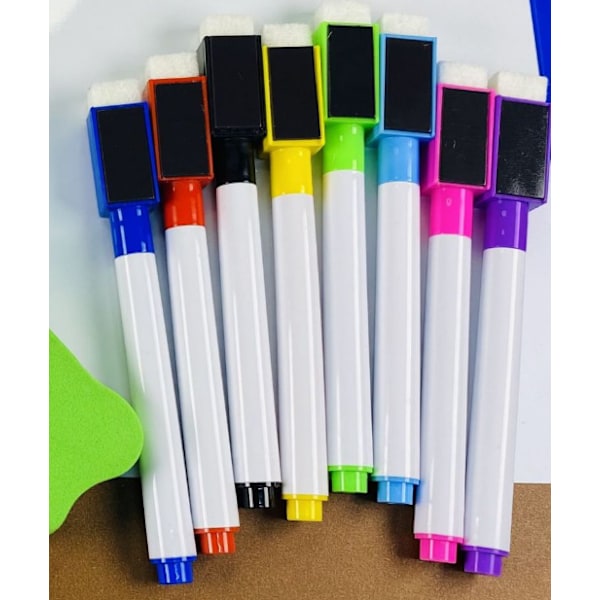 10 stk Magnetiske Tørrmarkører - Whiteboard-markører - Markører 10 black