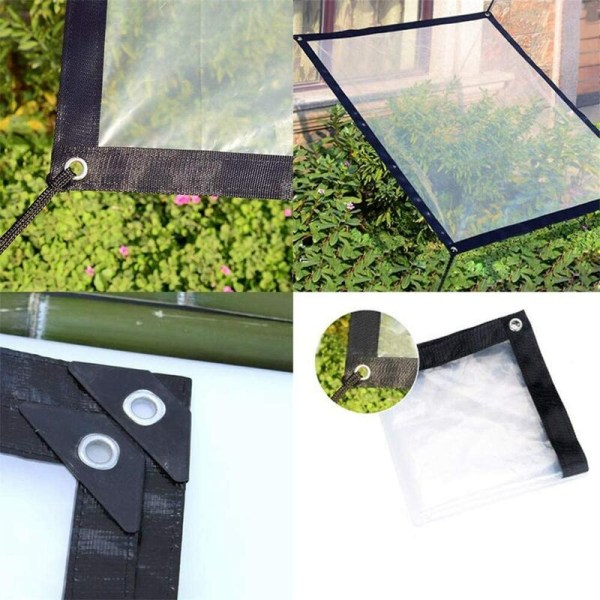 Transparent presenning, transparent trädgårdspresenning (förtjockad 12S wrap 2 m *2 m) vit