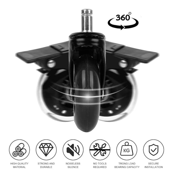 Kontorstol Caster Wheels 5-delt sæt, Universal Quiet Scratch Resistant Replacement Wheels