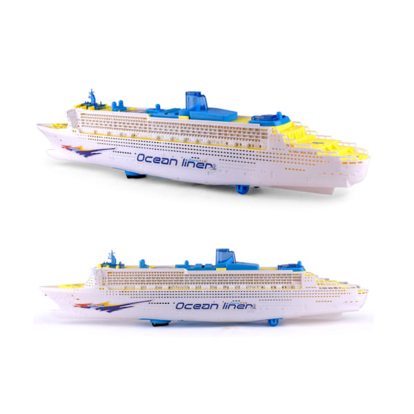 Elektrisk Havforing Cruise Skip Leke Blinkende Fargerik Sirene Lyd Barn Utdanningsmodell