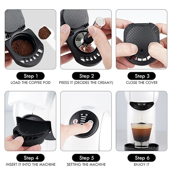 Uudelleenkäytettävä kapseliteline Dolce Gusto -kahville, yhteensopiva Genio Hfmqv:n kanssa