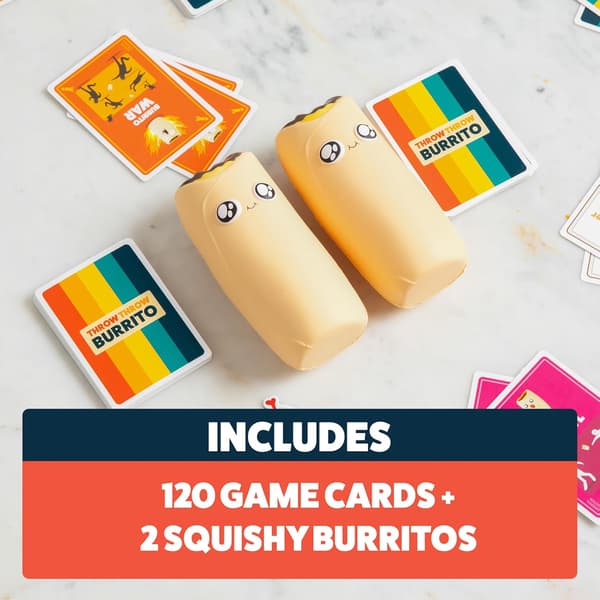 Exploding Kittens - Esittelee Throw Throw Burrito - Polttopallokorttipeli - Perhekorttipelit aikuisille, teineille ja lapsille - 2-6 pelaajaa - Ikäsuositus 7+