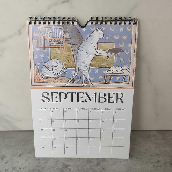 2025 Knasig Medeltida Kattmålning Kalender Julklapp