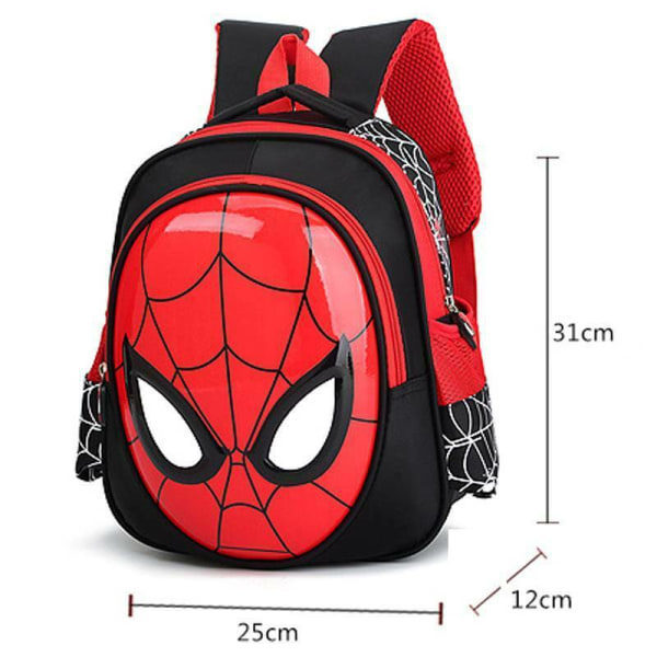 Børn Drenge Spiderman Rygsæk Skoletaske Sort Sort Black
