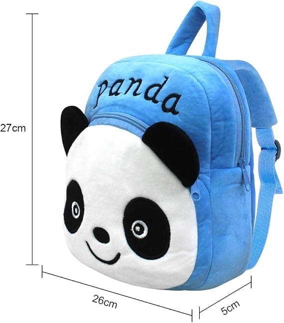 Söt Tecknad Barn Skolväska, 3D Blå Panda Småbarnsryggsäck