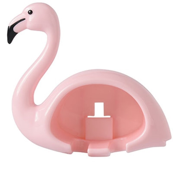 Flamingo Hulfri Flamingo Hulfri Sødt Dyr Tandbørsteholder Tandbørsteholder Vægophæng