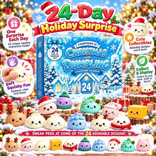 Jul-Squishy Adventskalender 2026 24 dagars överraskningar Squishies leksakslåda julklapp för barn, Black ice ice