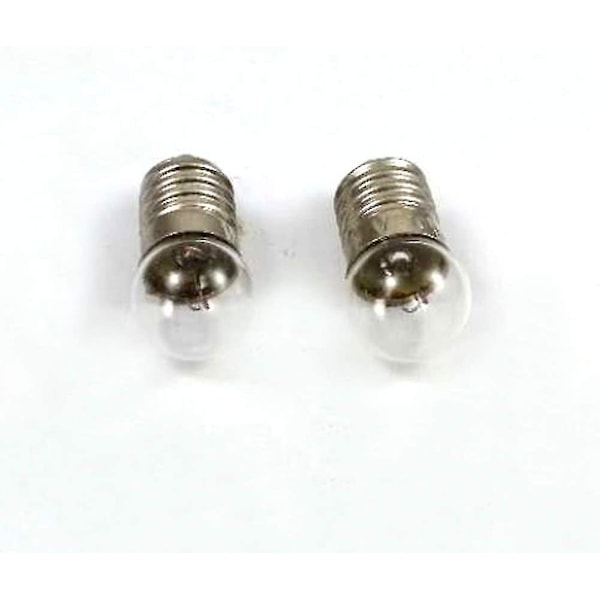 10 kpl E10-ruuvikanta taskulampulle, 2,5 V 0,3 A