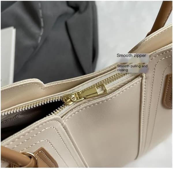 Stor Kapasitet Tote Bag Dame Multifunksjonell Skulderveske Klasserom Reiseveske brown