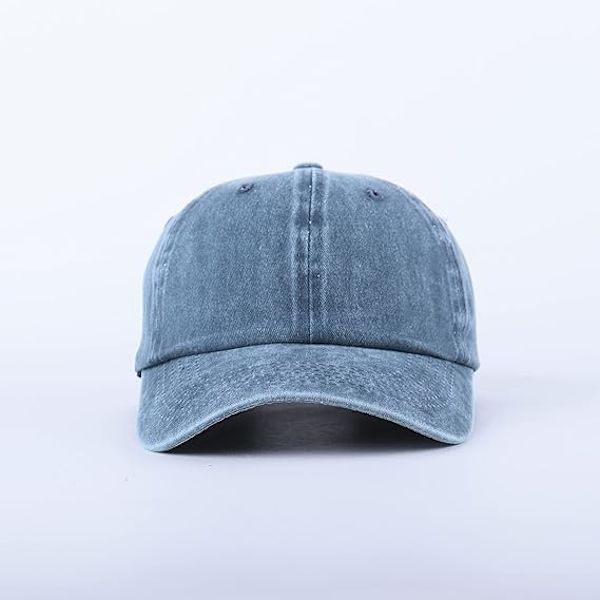 Unisex Baseballkeps Bomull Passar Män Kvinnor Tvättad Denim Justerbar Pappa Hatt