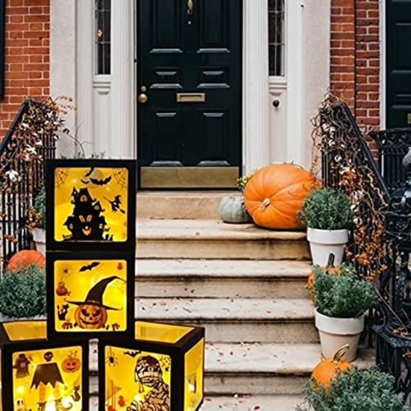 Spöklika Ballonglådor med Dekaler - Perfekt för att Dekorera Hemmet för Läskiga Halloweenfester för Barn