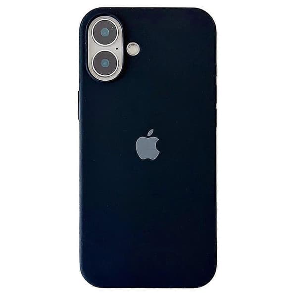 Stöttåligt silikonskal till iPhone 16 Plus - Svart