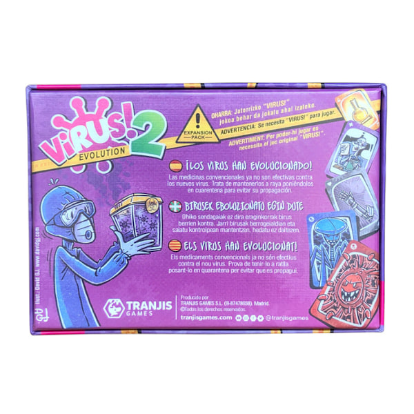 Viral Evolution Den ultimative smitsomme kortspilsudvidelse, løs strategisk kaos og udvikle gameplayet med venner Virus 2 Extended Edition