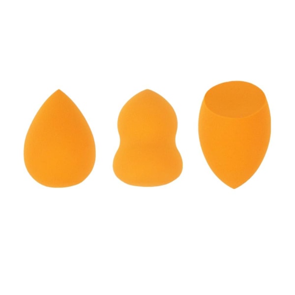 Beauty Egg Set Gourd Drop diagonal cut 3 powder puff sett bokser oransje Orange