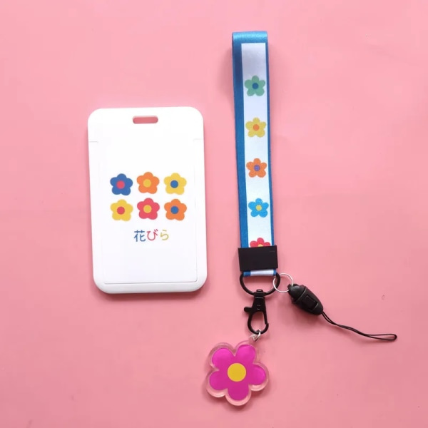 Kreditkortshållare för kvinnor Plast Mode Söt Kvinnlig Omslag Studentkortfodral Buss ID Halsband Badge A String A String