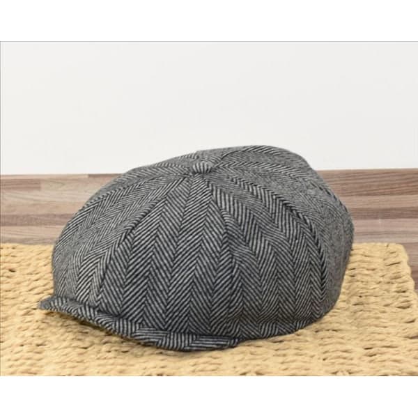 Gatsby Uld Golf Køre Flat Beret Hatte Grå XL 60-64CM C 3