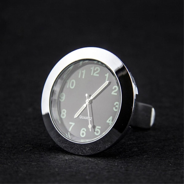 Analog Klocka för Bil. Luftventil Klämma Rund Quartz Bilinteriör - Svart