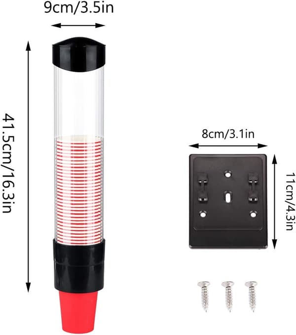Vægmonteret Plastikkopdispenser, Papirkopdispenser