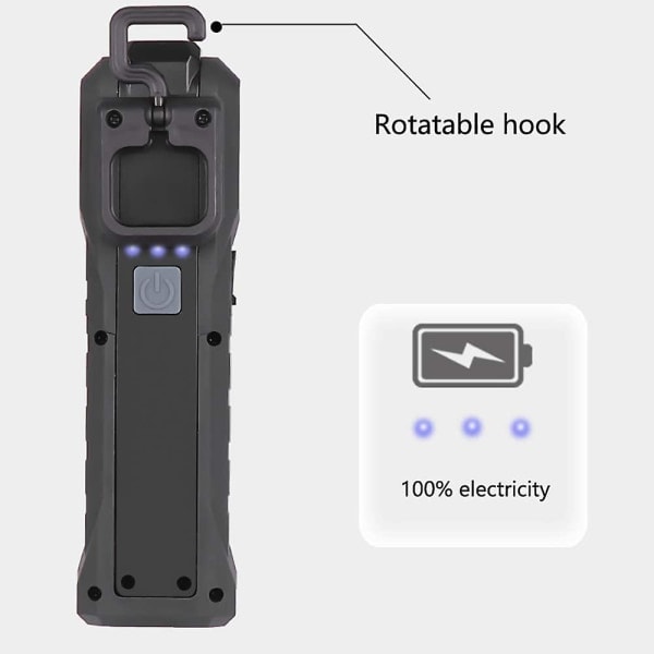 UV-desinfiointilamppu, kannettava mini-UV-sterilointilaite, UVC-desinfiointisauva, LED+COB-bakteereja tappava taskulamppu, autoon, kotiin, kouluun
