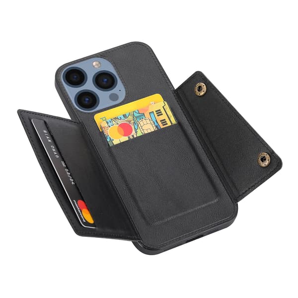 Telefondeksel med dobbel spenne for iPhone 15 Pro