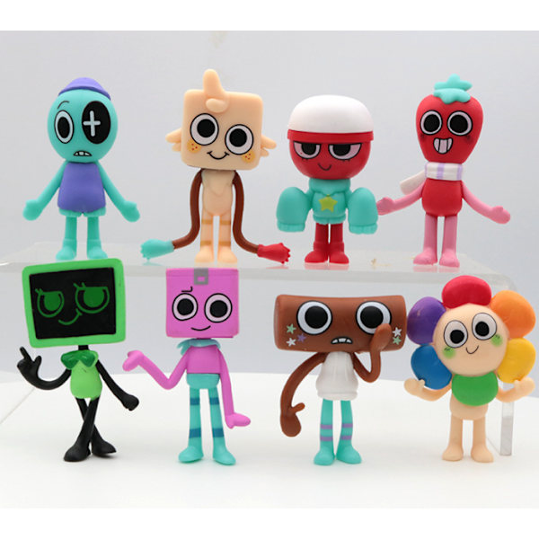 8 Dandy's World figurer tegnefilm spil dukker dukke modeller kagebagning pynt