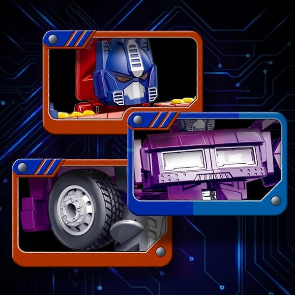 Typ A Pedagogisk Transformerande Anime Robot Actionfigur Friktionsdriven Billeksak för Barn