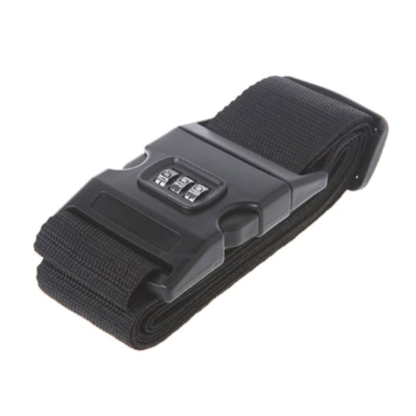 2-pack Envägs Lösenordsbagageremmar Resväska Bindningsremmar Packremmar, Bagageremmar black