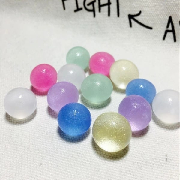 2 hydroponiske perler blomst Krystallfarge lys babyfarge flash krystall gjørme perler ca 1000 pluss 10 overlord perler/pose Small bead