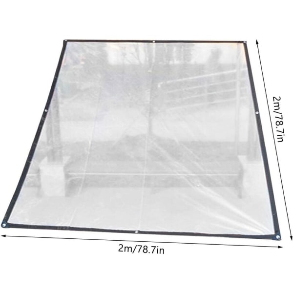 Transparent presenning, transparent trädgårdspresenning (förtjockad 12S wrap 2 m *2 m) vit