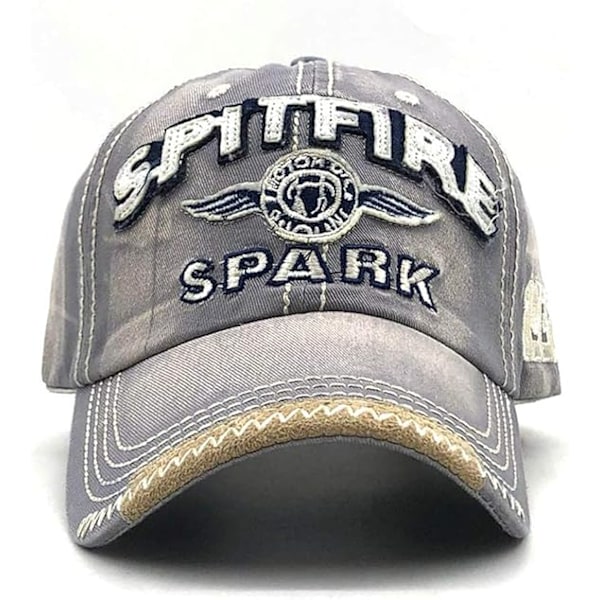 Distressed baseballkasket til mænd Vintage Trucker Hat Bomuld Broderet Snapback Casual Baseballkasket Unisex