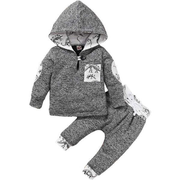 Baby drenge camouflage tøj hættetrøje sweatshirt sæt 6-12 måneder 6-12