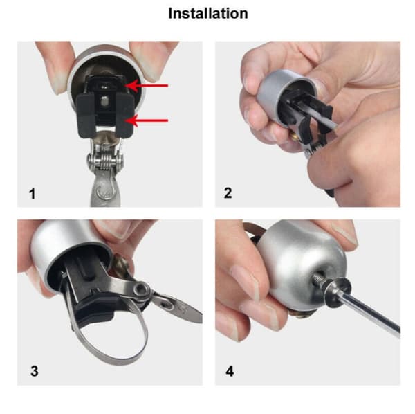 Pyöränkello mini klassinen pyöränkello kirkas noin 75DB musta