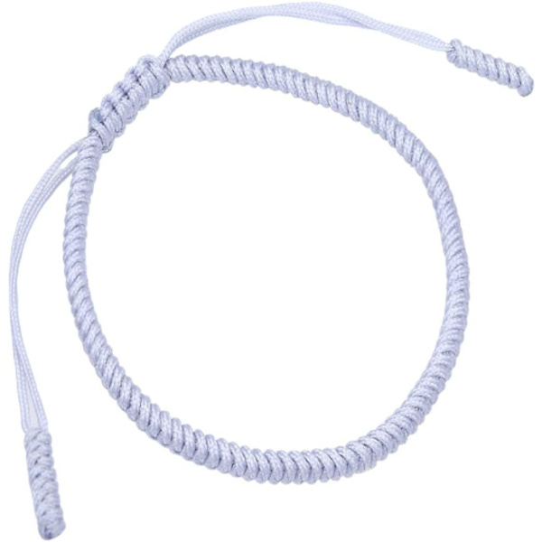 Tibetanskt andligt armband | Man Kvinna | Handgjort armband | Traditionell buddhistisk knut, för män och kvinnor Gris