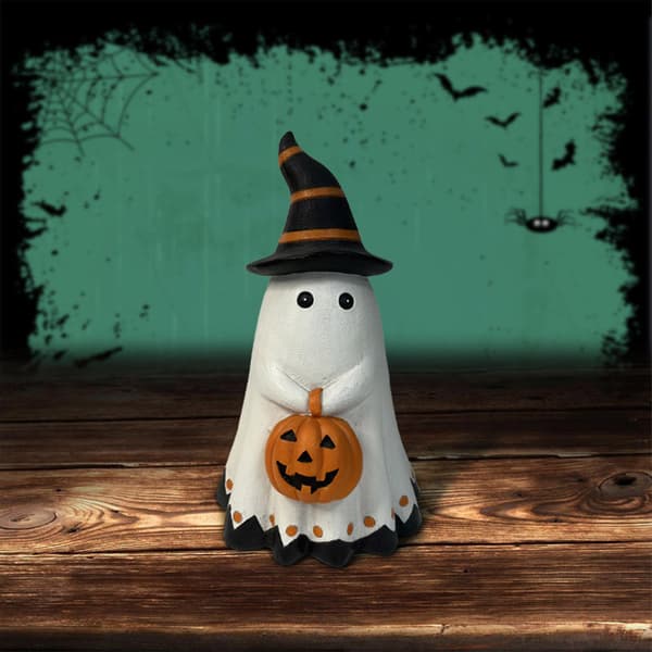 Halloween Spöke Pumpa Figurin Skrivbord Söt Spöke Heminredning