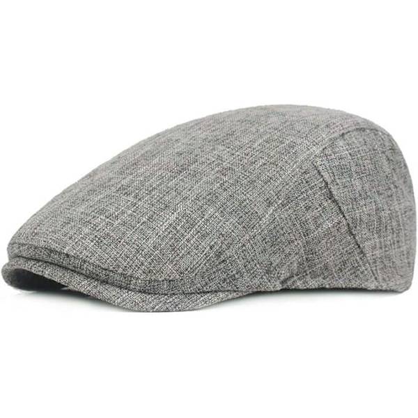 Herre Vintage Stil Ren Hamp Flat Cap (grå)