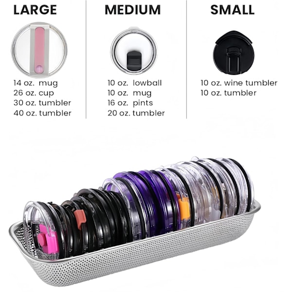 1 stk rustfritt stål 304 skap krukke lokk oppbevaringsstativ, mason jar lokk oppbevaringsstativ, rektangulær kurv Punching type
