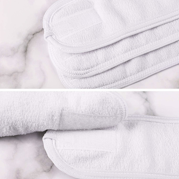 Spa-hiuspanta, joustava hiuspyyhe, kylpyyn, meikkiin ja urheiluun, 8,9 cm leveä White