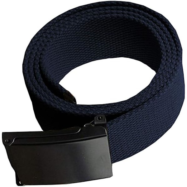 Unisex Vävt Bälte Vävd Canvas Rem Metall Flip Stängning Spänne Justerbar Armé Stil Midjeband Utomhus Brukskläder, 130cm x 3.8cm