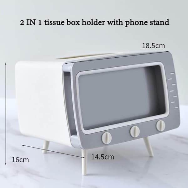 Vevboks Telefonholder Multifunksjonell Organizer Papirdispenser Deksel Bordpynt for Kjøkken Soverom Kontor.