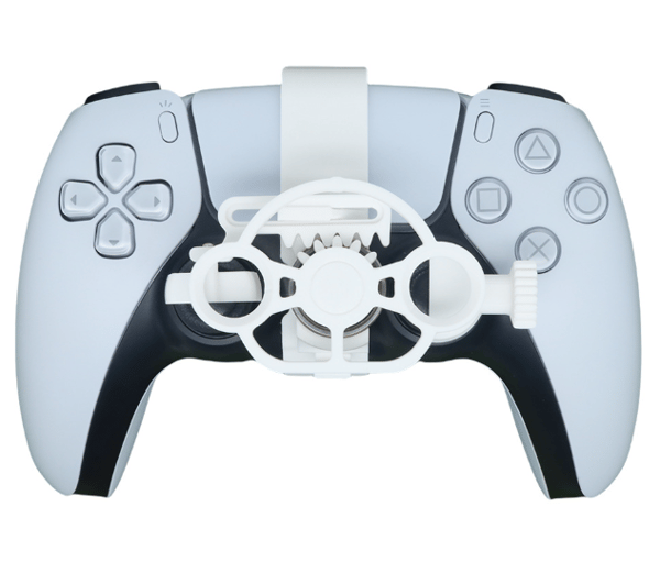 Spillracing-ratt Mini Rattsjåførtilbehør for PS5-kontroller, Simulering av kjøring Simulator PS5 white