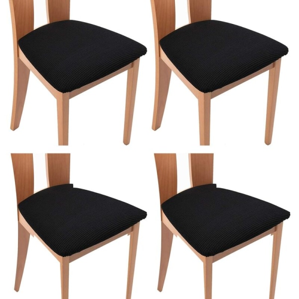 Irrotettava tuolinpäällinen (4 mustaa)