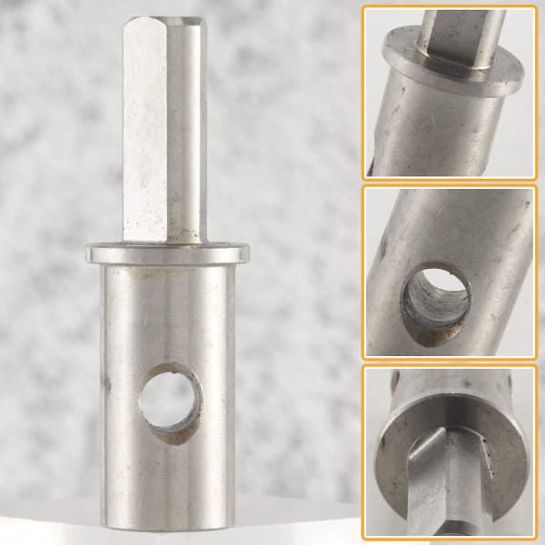 Isbore Adapter Passer til Borepatron: 1/2 Plus og 1/4 tomme Hul til 1/4 tomme-20 Vinge & Lås S