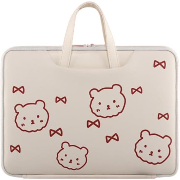 Cute Carrying Laptop Bag for Women Laptop Sleeve for Women Cute Pattern Laptop Cover Kawaii Pad Case Laptop Bag (15inch,Bear)